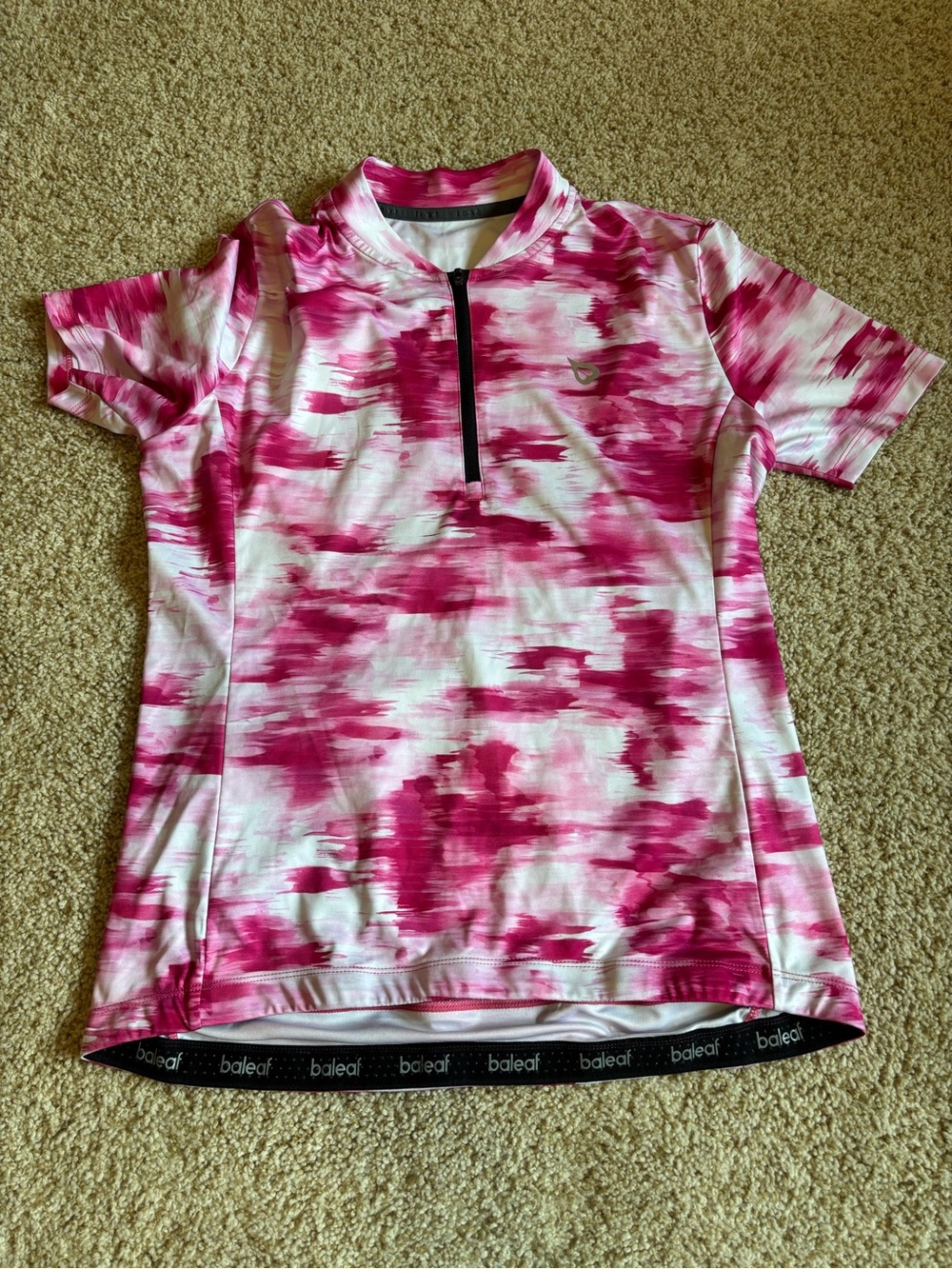 Baleaf Pink Tie-Dye Cycling Shirt